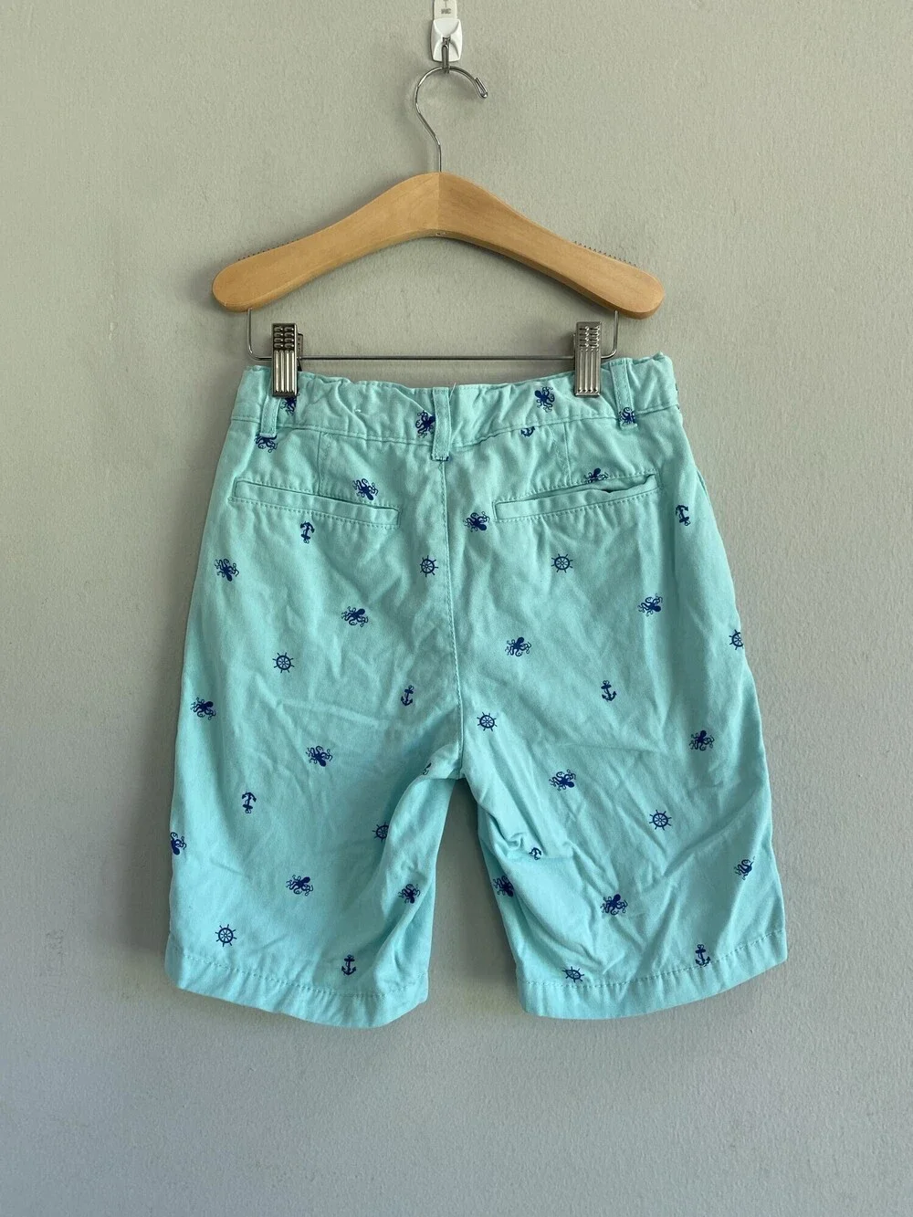 The Children's Place Aqua Nautical Embroidered Shorts Boys 8